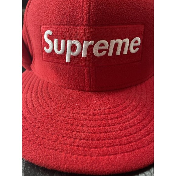 Red Box Logo Supreme polartec Hat - Picture 7 of 8